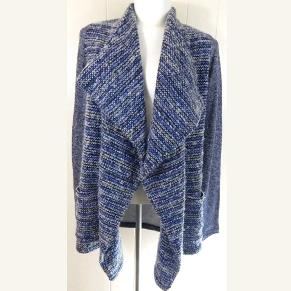Lucky Brand Tweed Knit Open Front Sweater - Picture 1 of 5